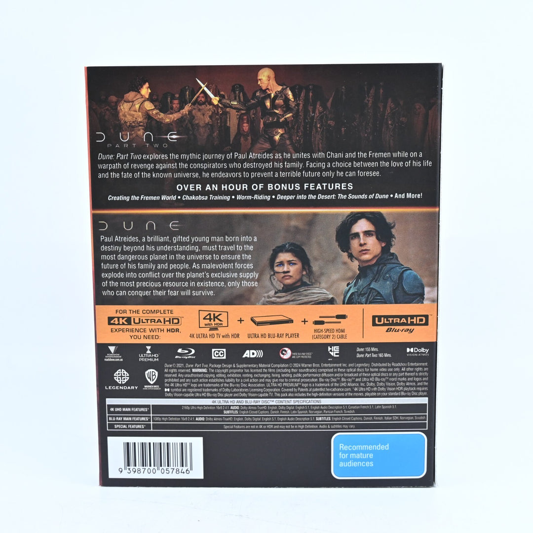 Dune Slip Cover Version 2 Film Collection 4K Ultra Hd - Region B - Blu-ray