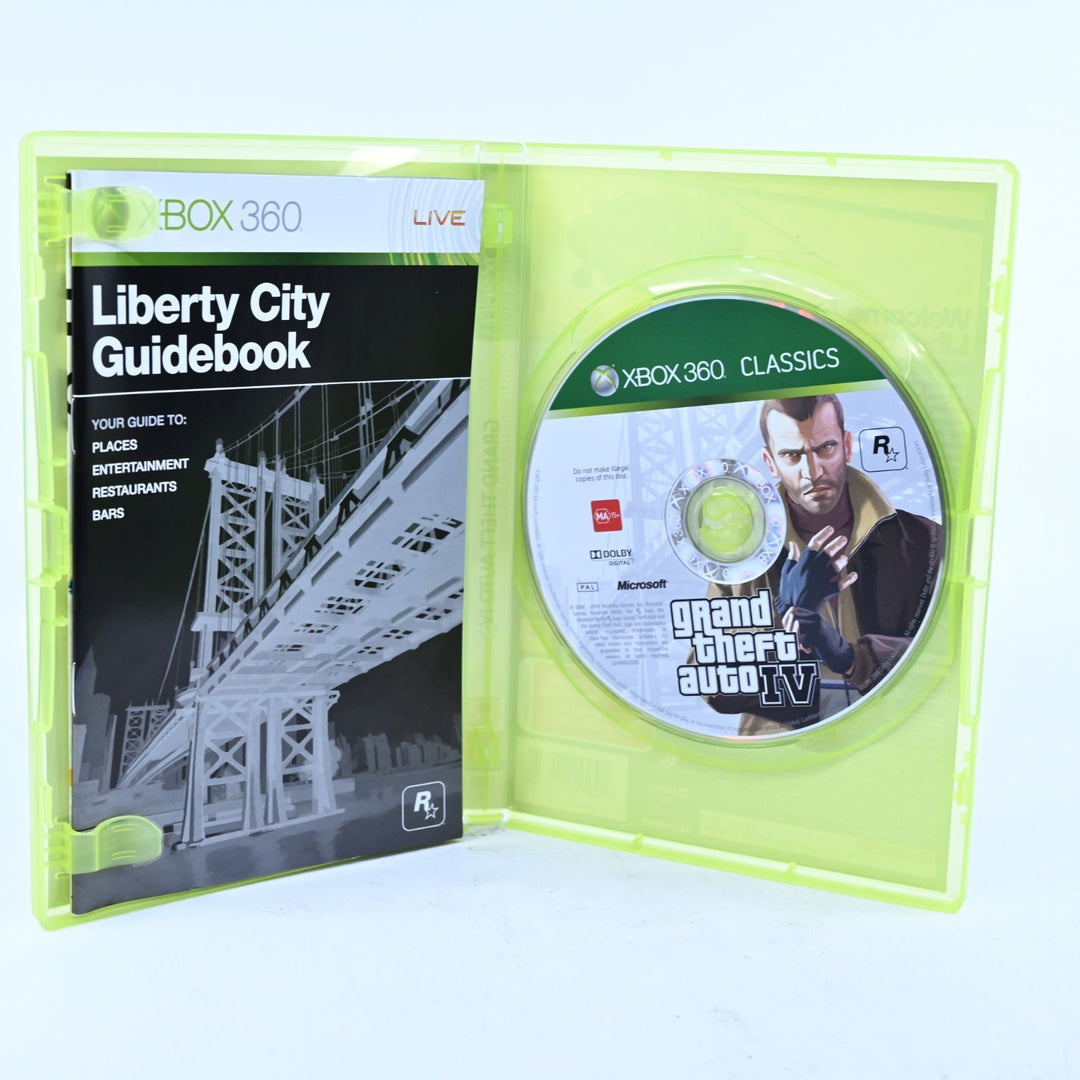 Grand Theft Auto IV - Xbox 360 Game + Manual + Map - PAL - MINT DISC!