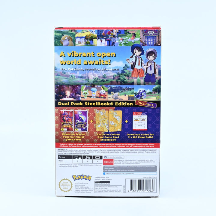 Pokemon Scarlet + Violet Dual Pack Steelbook Edition - Nintendo Switch Game