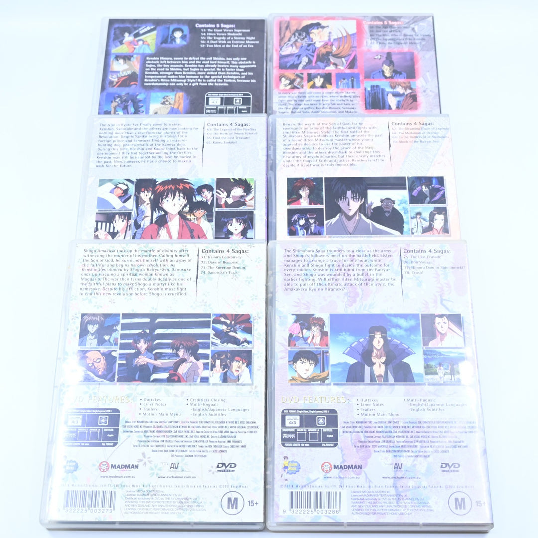 Rurouni Kenshin - Volumes 1 to 22 Complete - Region  4 - Anime DVDs