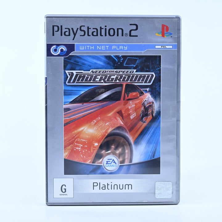 Need for Speed Underground - Sony Playstation 2 / PS2 Game + Manual - PAL