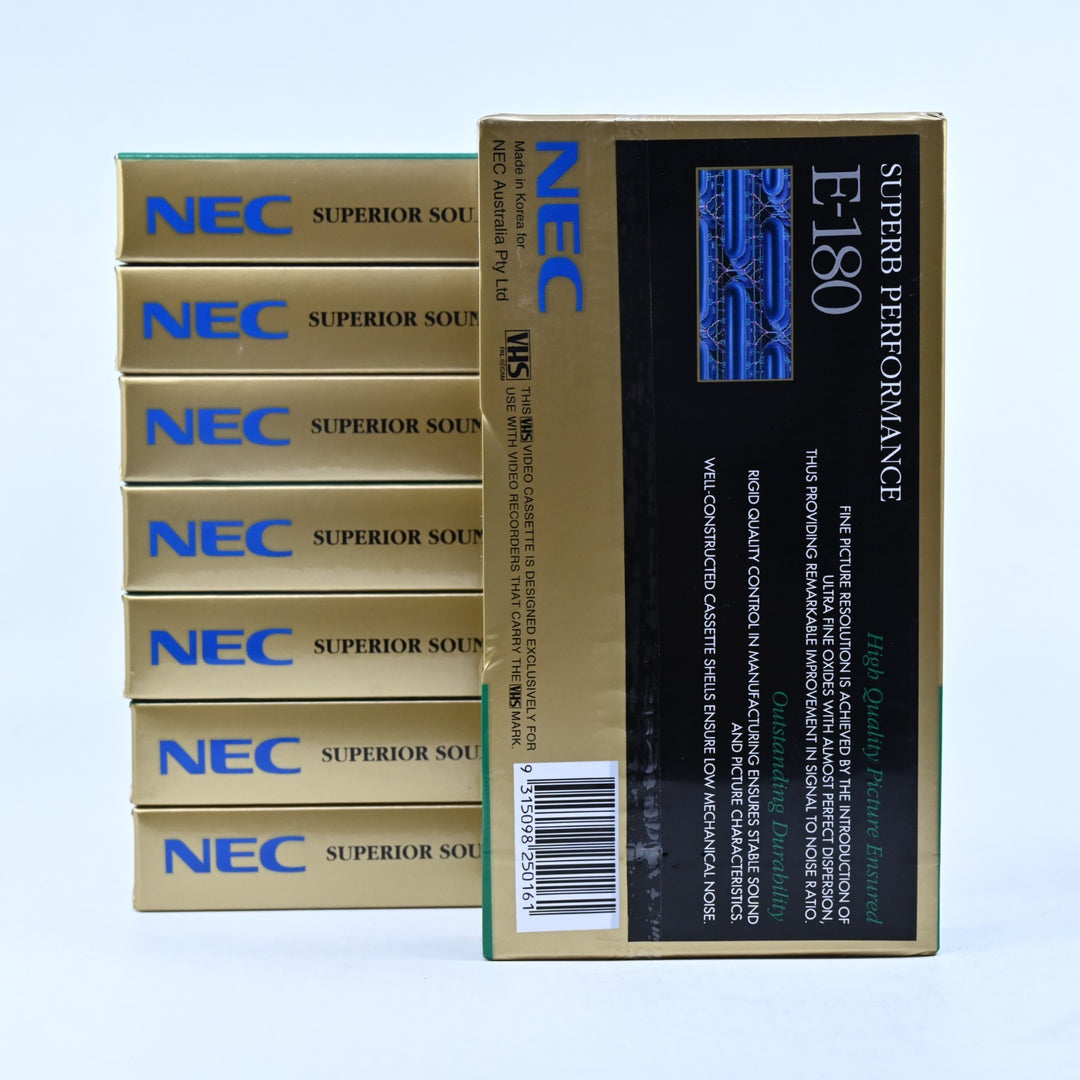 NEC E-180 Blank VHS Cassette Tape - PAL - VHS