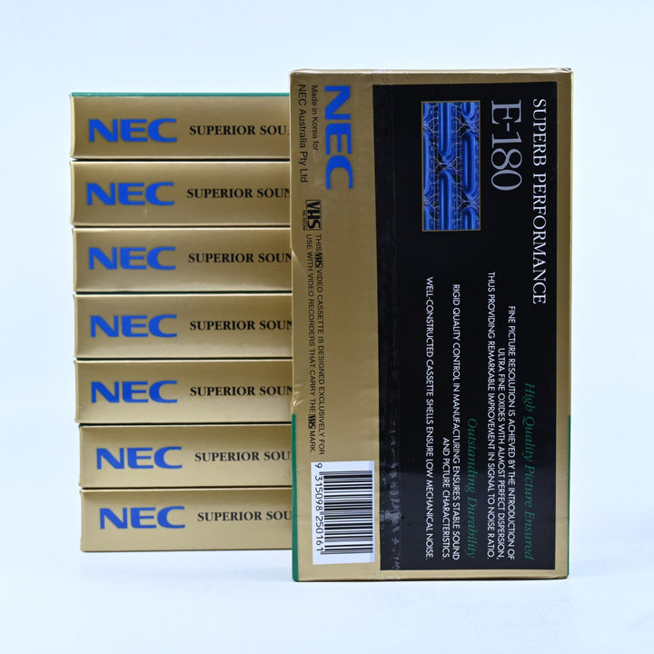 NEC E-180 Blank VHS Cassette Tape - PAL - VHS