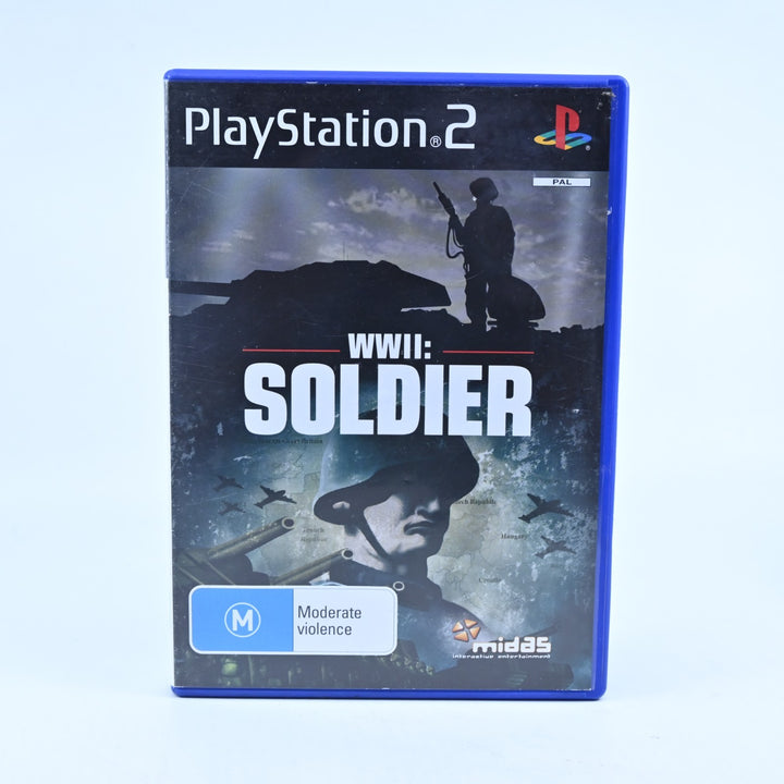 WWII: Solider - Sony Playstation 2 / PS2 Game + Manual - PAL - MINT DISC!