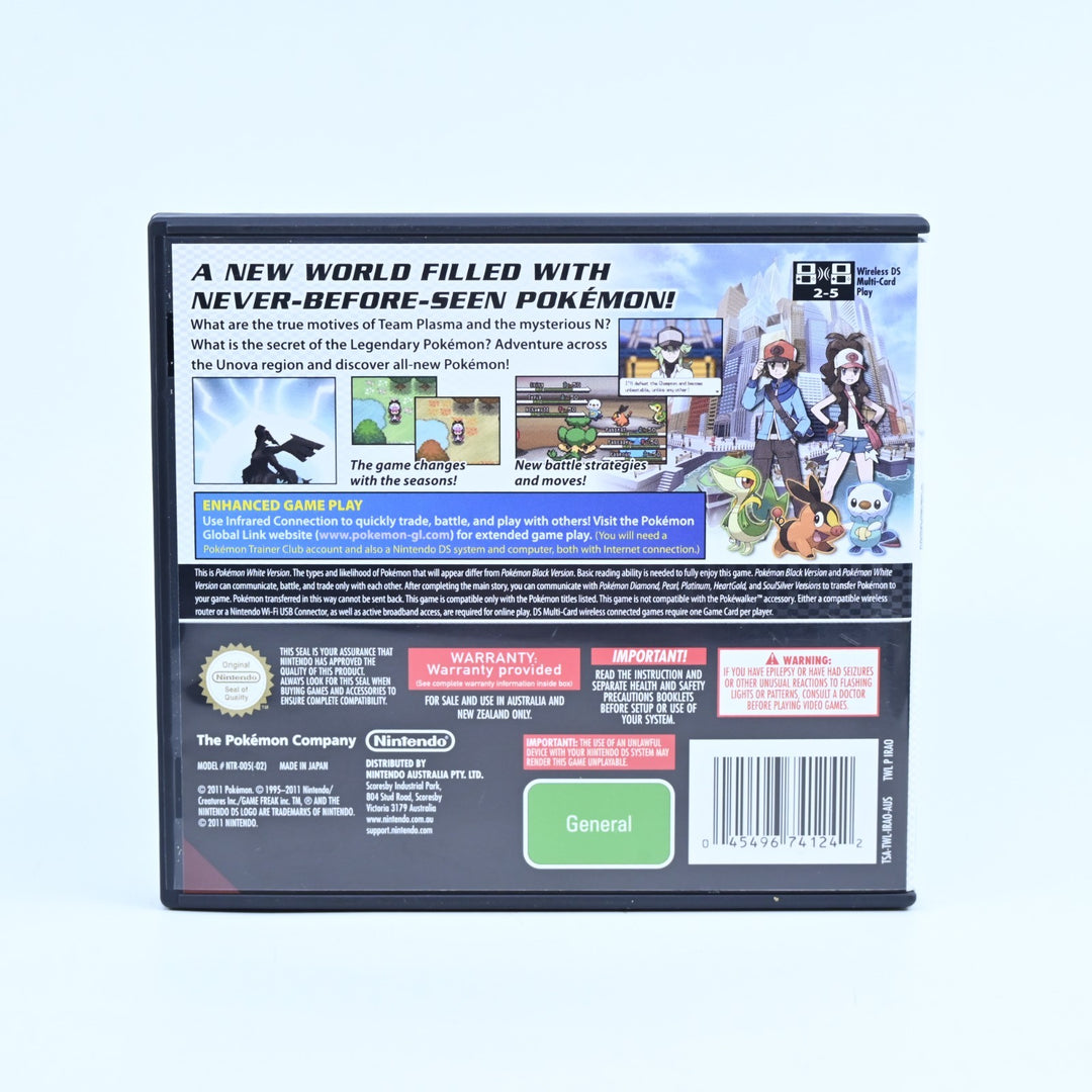 Pokemon White - Nintendo DS Game -PAL + Manual - FREE POST!