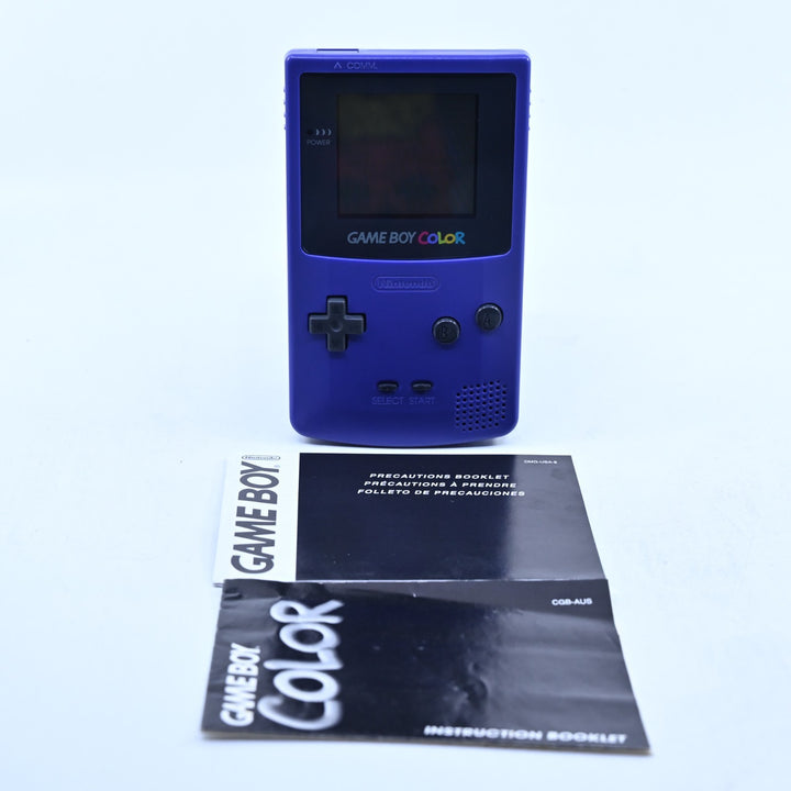Grape Purple Nintendo Gameboy Color Boxed Console - AUS PAL - Holo label