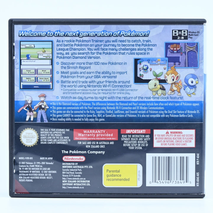 Pokemon Diamond - Nintendo DS Game - AUS PAL + Manual - FREE POST!