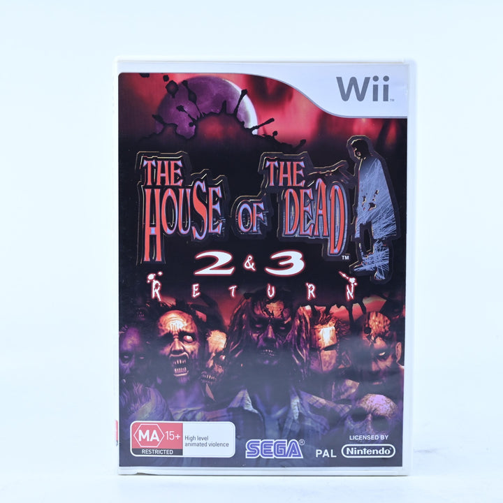 House of the Dead 2 &amp; 3 Return - Nintendo Wii Game + Manual - PAL - MINT DISC!
