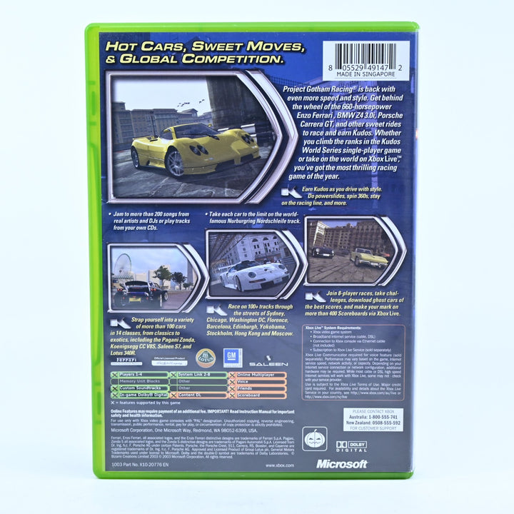 Project Gotham Racing 2 - Original Xbox Game + Manual - PAL - FREE POST!