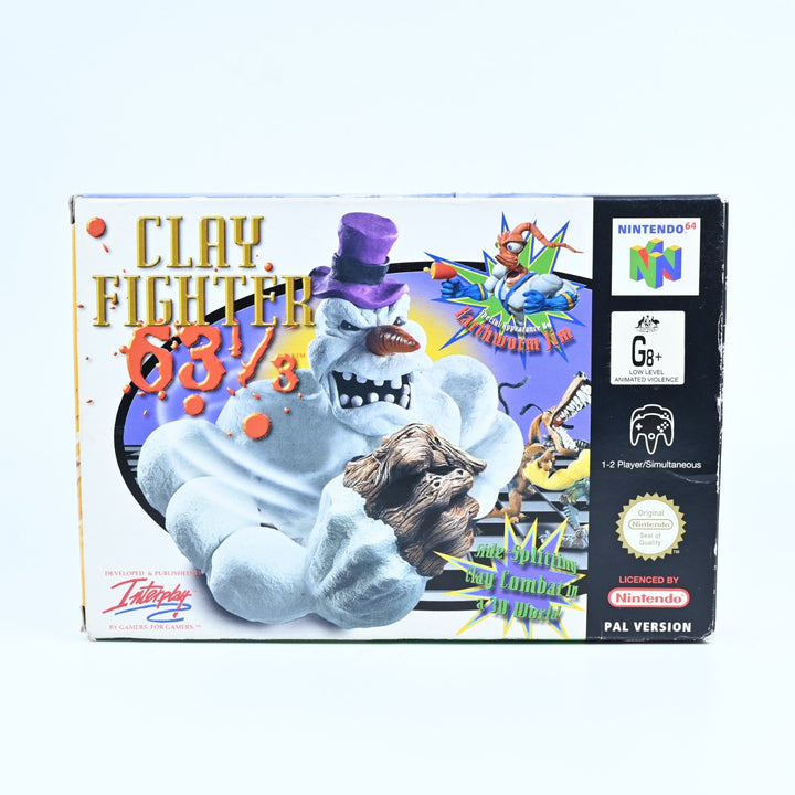 Clay Fighter 63 ⅓ - N64 / Nintendo 64 Boxed Game - PAL - Clay Fighter 63 1/3
