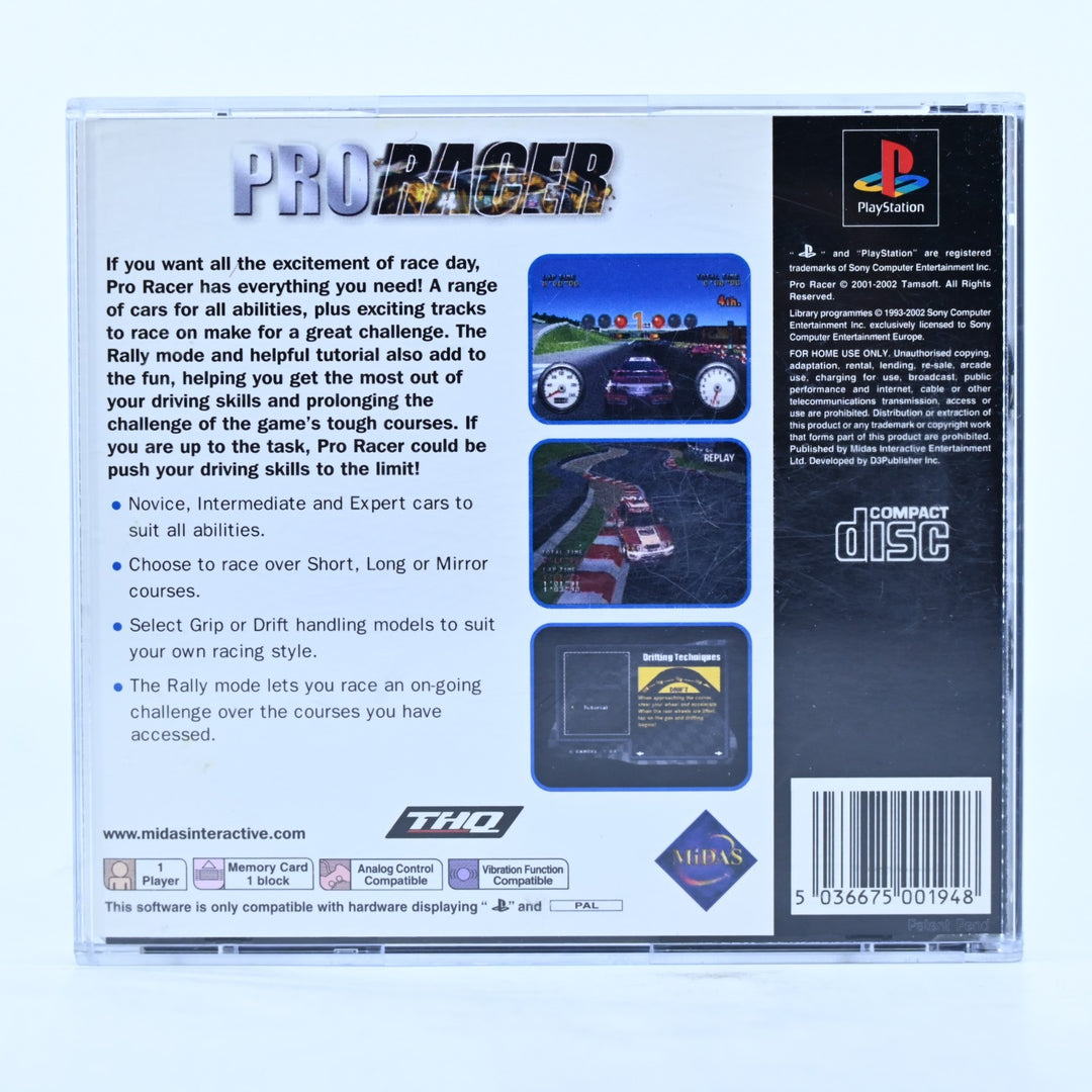 Pro Racer - Sony Playstation 1 / PS1 Game + Manual - PAL - MINT DISC!