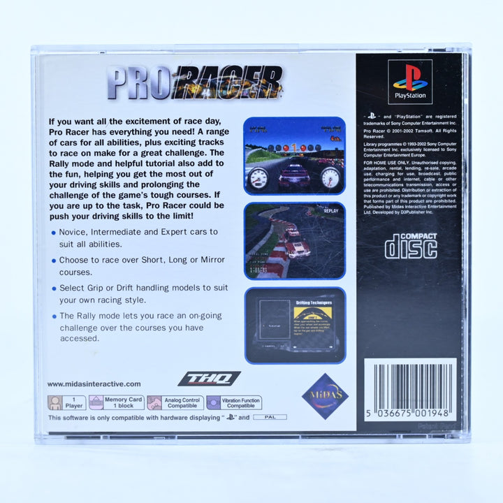 Pro Racer - Sony Playstation 1 / PS1 Game + Manual - PAL - MINT DISC!