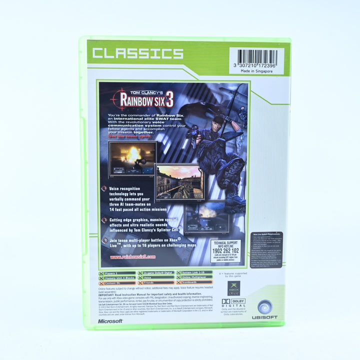 Tom Clancy's Rainbow Six 3 - Original Xbox Game + Manual - PAL - MINT DISC!