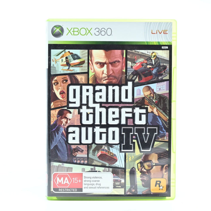 Grand Theft Auto IV 4 - Xbox 360 Game + Manual + Map - PAL - FREE POST!