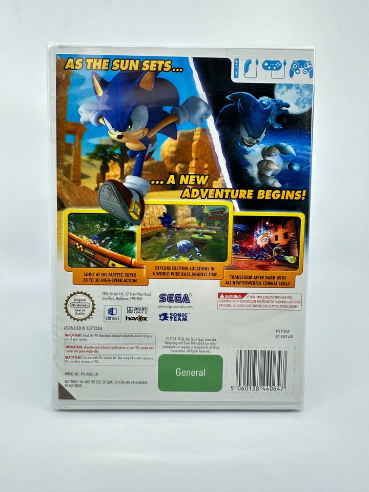 SEALED! Sonic Unleashed - Nintendo Wii Game - PAL - FREE POST!