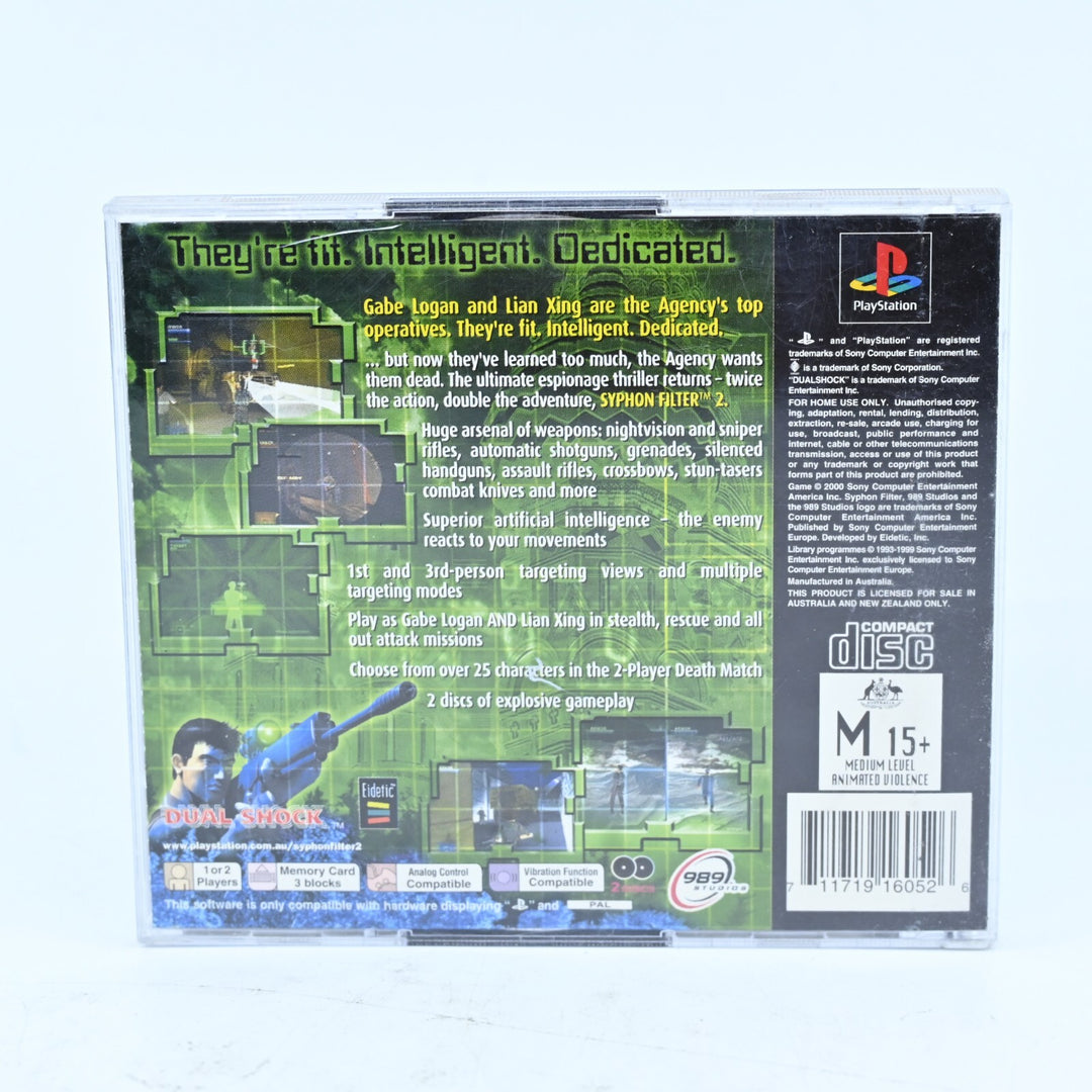 Syphon Filter 2 - Sony Playstation 1 / PS1 Game + Manual - PAL - MINT DISC!