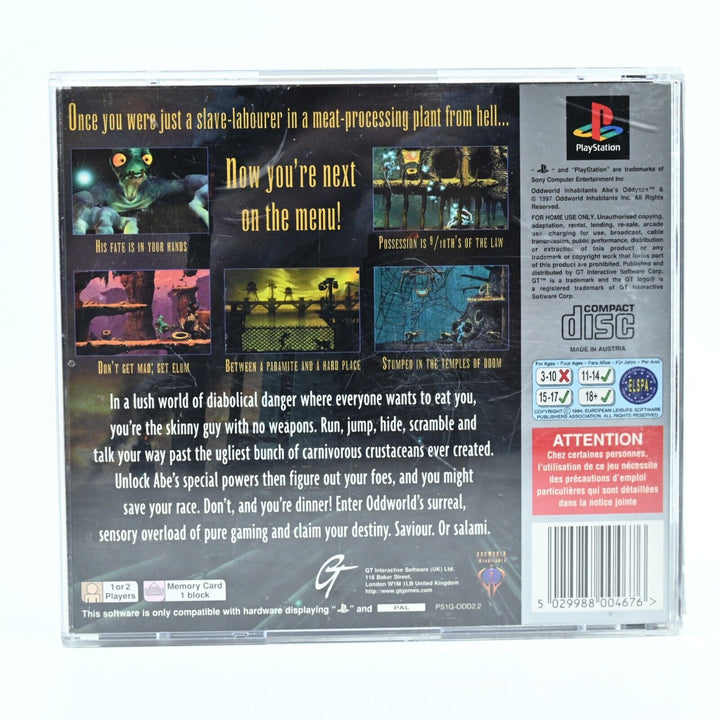 OddWorld: Abe's Oddysee - Sony Playstation 1 / PS1 Game - PAL - MINT DISC!