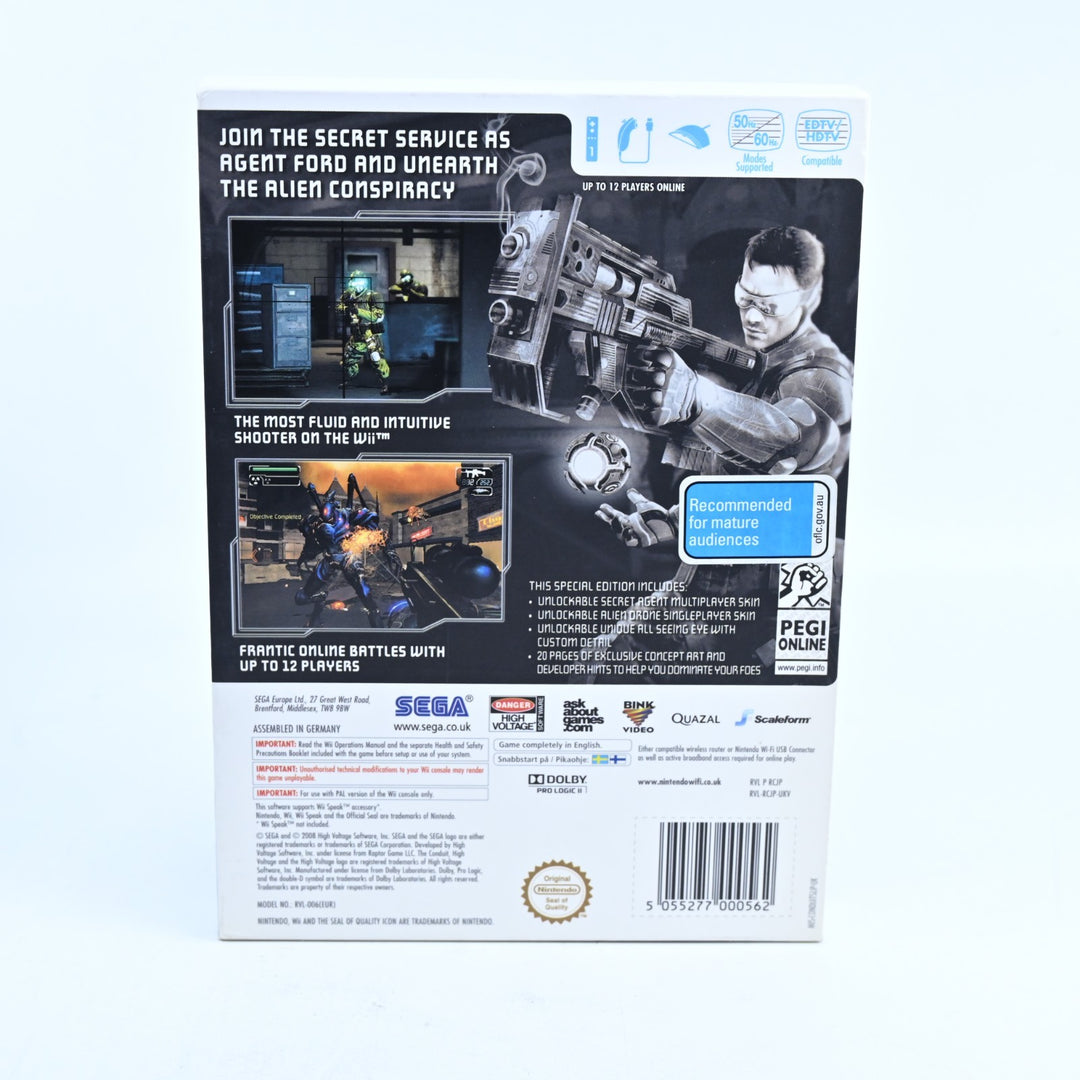 LIKE NEW! The Conduit: Special Edition - Nintendo Wii Game + Manual - MINT DISC!