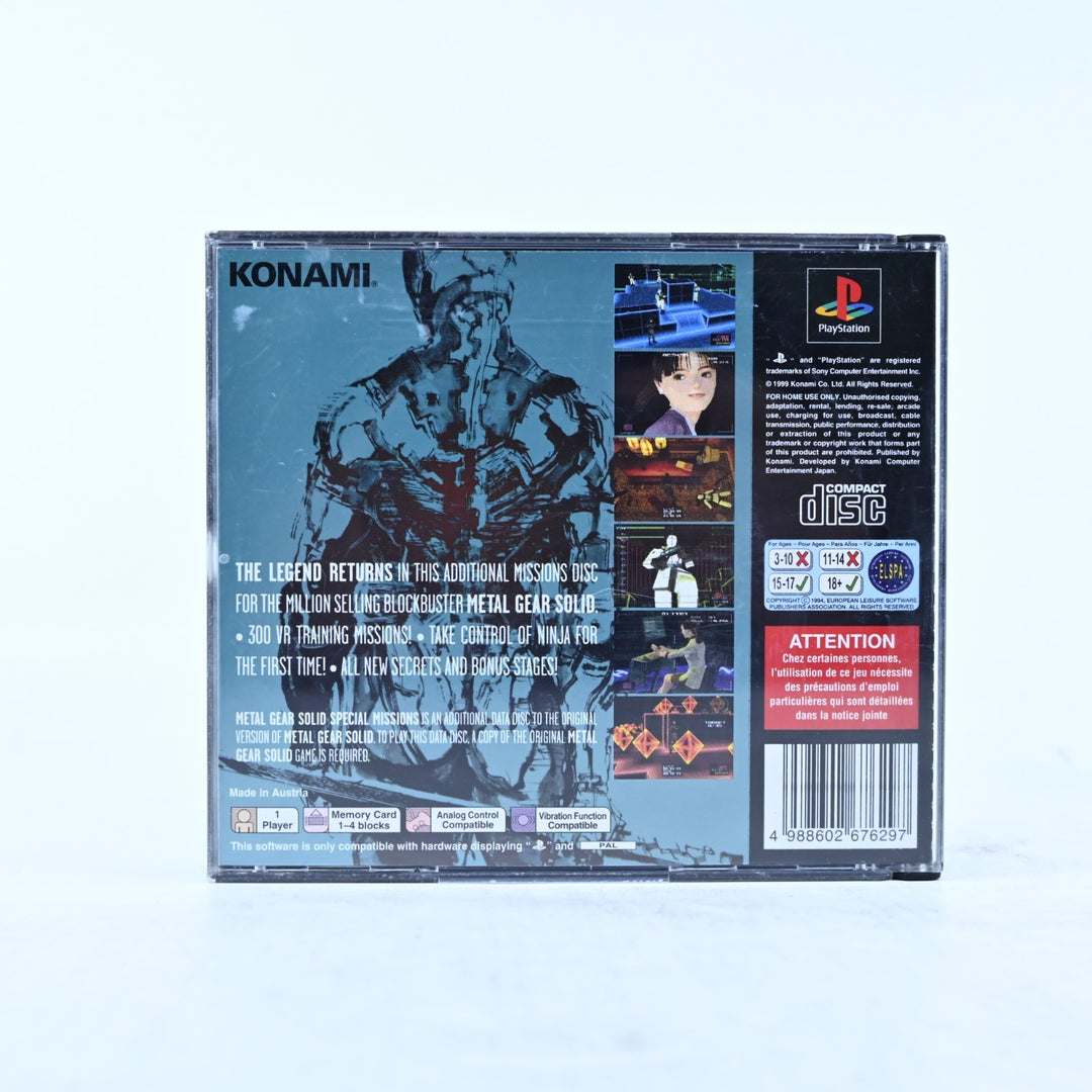 Metal Gear Solid Special Missions - Sony Playstation 1 / PS1 Game + Manual - PAL