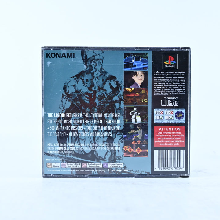 Metal Gear Solid Special Missions - Sony Playstation 1 / PS1 Game + Manual - PAL