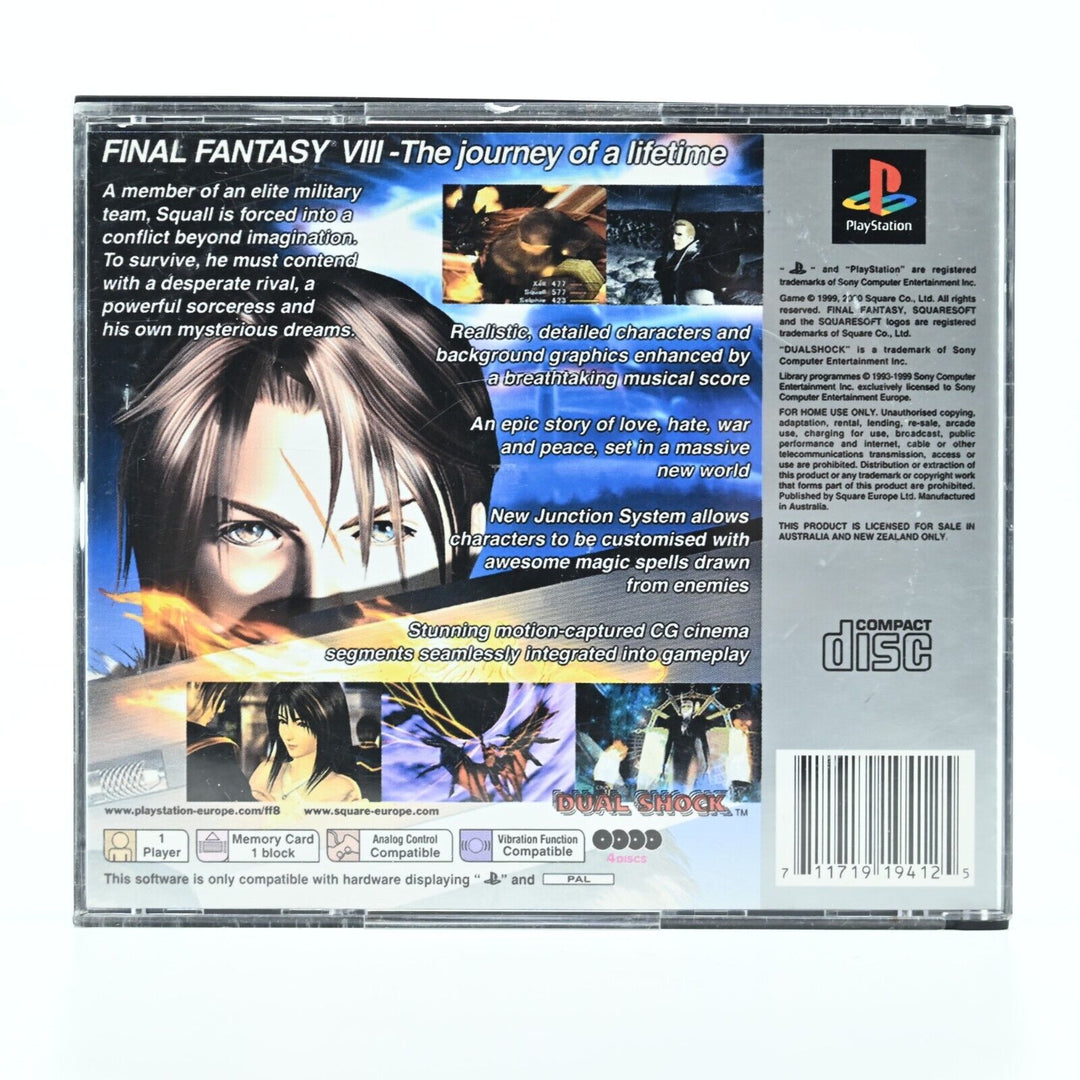 Final Fantasy VIII - Sony Playstation 1 / PS1 Game - PAL - FREE POST!