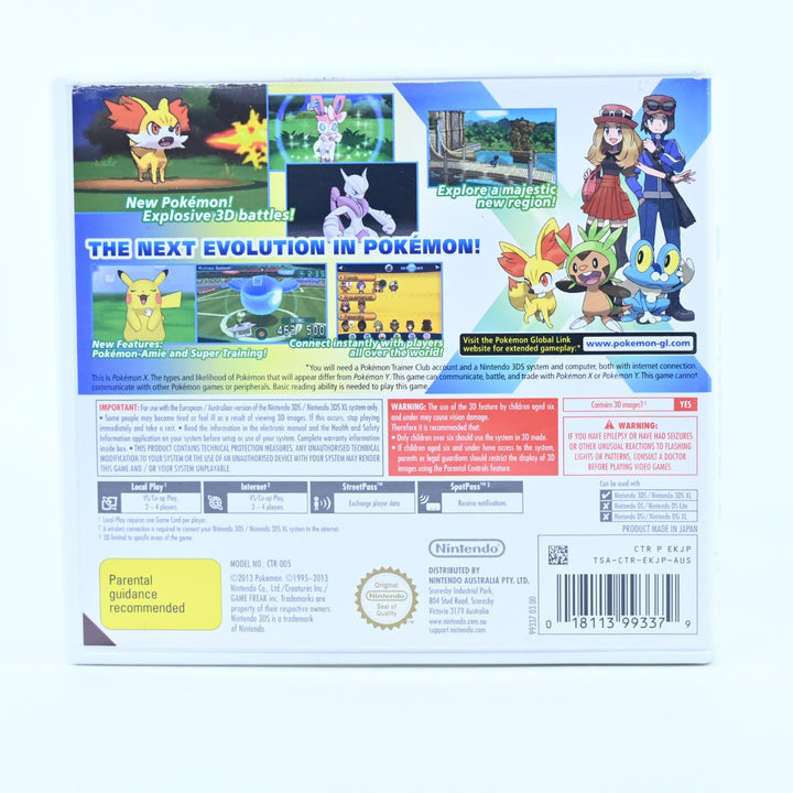 Pokemon X - Nintendo 3DS Game - PAL + Manual - FREE POST!