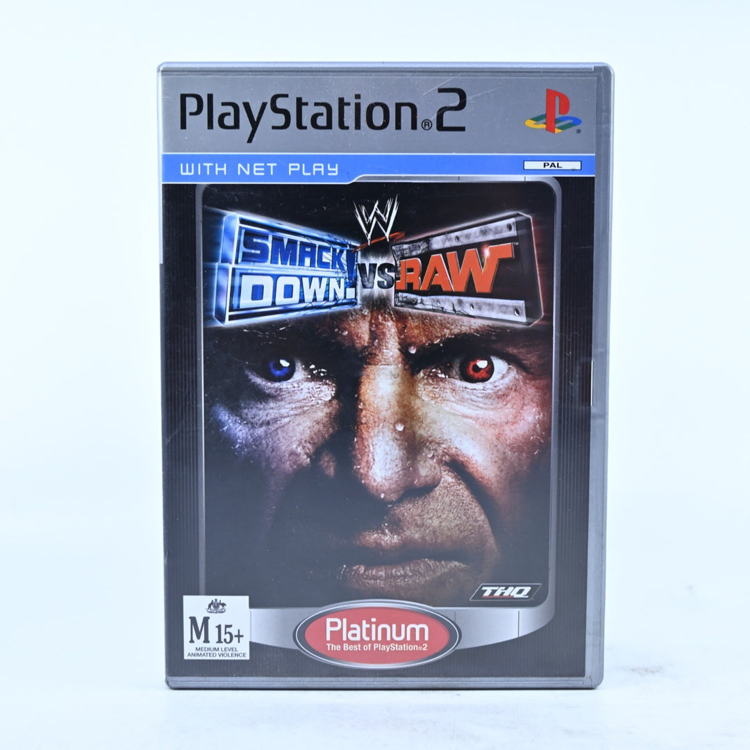 WWE SmackDown! Vs. Raw - Sony Playstation 2 / PS2 Game + Manual - PAL