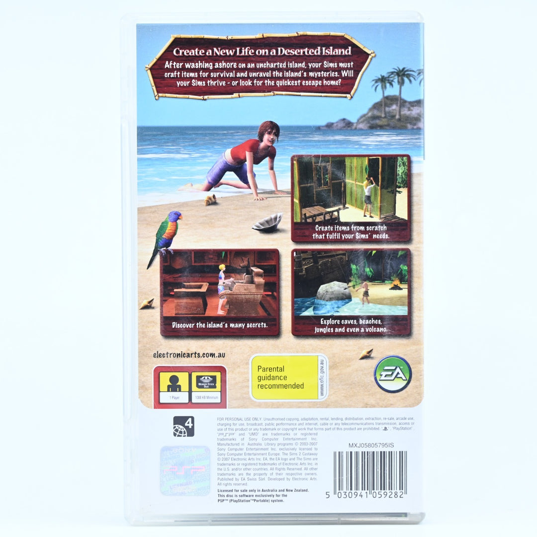 The Sims 2 Castaway - Sony PSP Game + Manual - FREE POST!