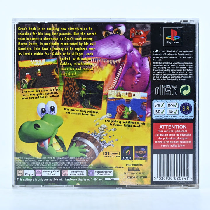 Croc 2 - Sony Playstation 1 / PS1 Game + Manual - PAL - MINT DISC!