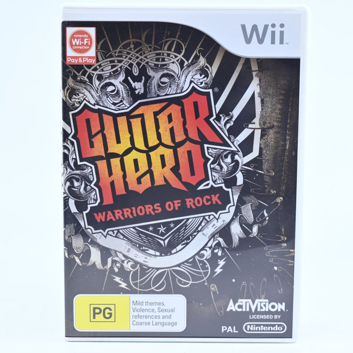 Guitar Hero: Warriors of Rock - Nintendo Wii Game + Manual - PAL - MINT DISC!