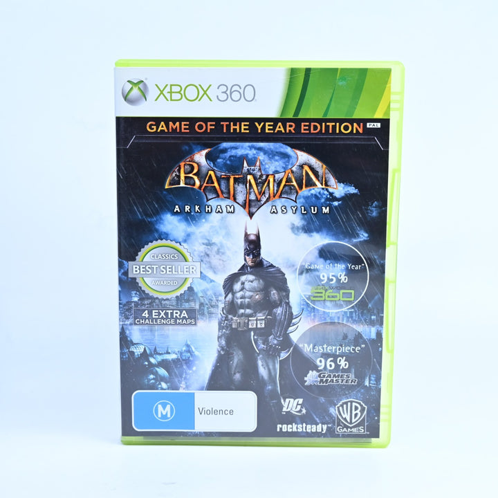 Batman: Arkham Asylum GOTY Edition - Xbox 360 Game + Manual - PAL