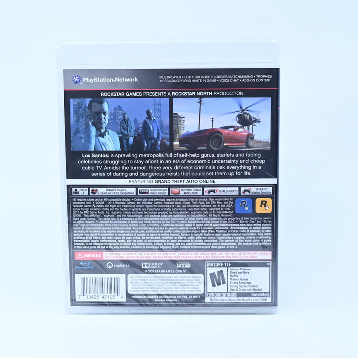 Grand Theft Auto V 5 - SEALED! - PS3 Game + Manual - Region Free - MINT DISC!