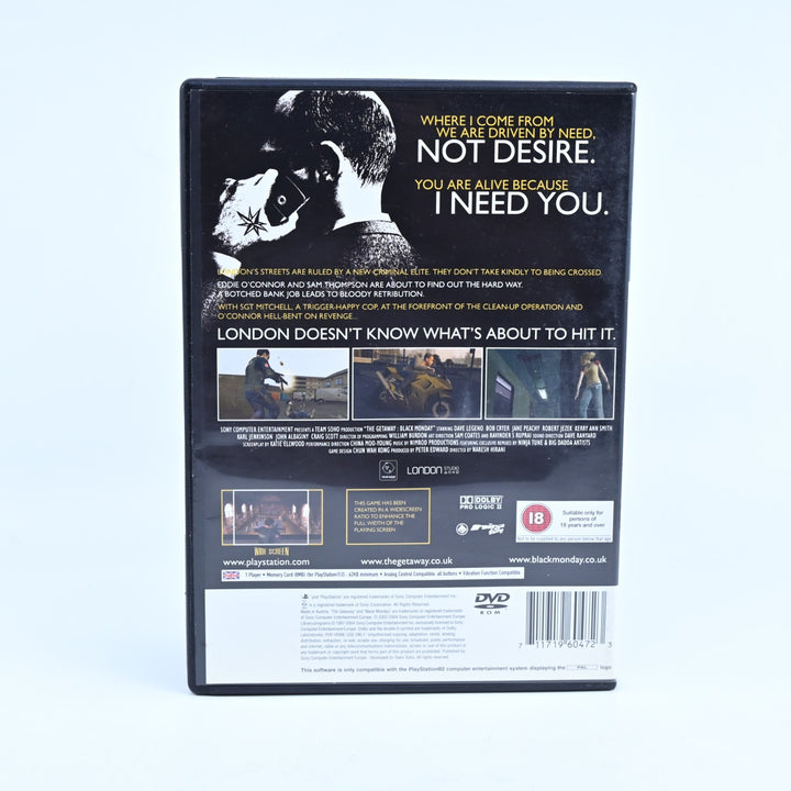 The Getaway: Black Monday - Sony Playstation 2 / PS2 Game + Manual - PAL