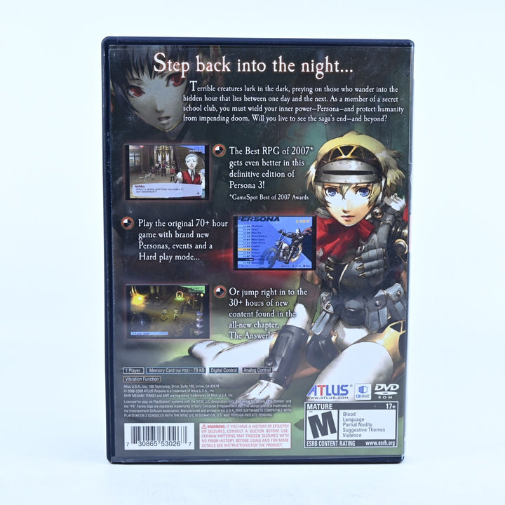 Persona 3 FES - Sony Playstation 2 / PS2 Game + Manual - NTSC-U/C