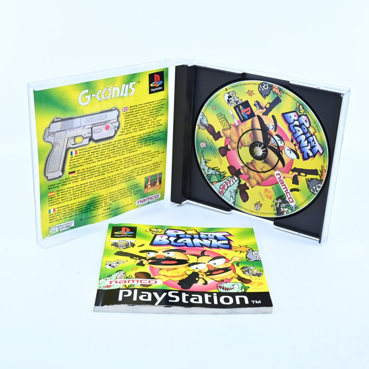 Point Blank - G-Con45 &amp; Game Bundle - PS1 Game + Manual + Light Gun - PAL
