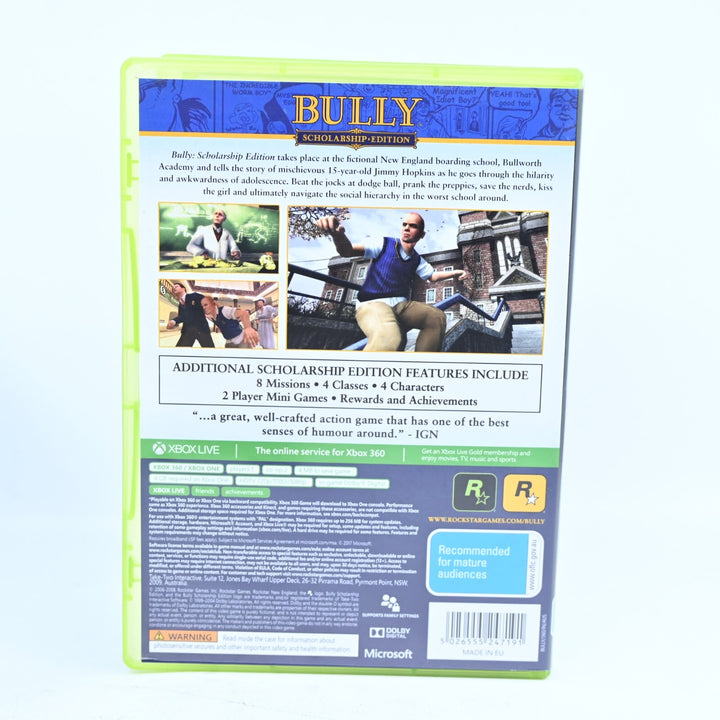 Bully Scholarship Edition - Xbox 360 Game Xbox One Game - No Manual + Map - PAL