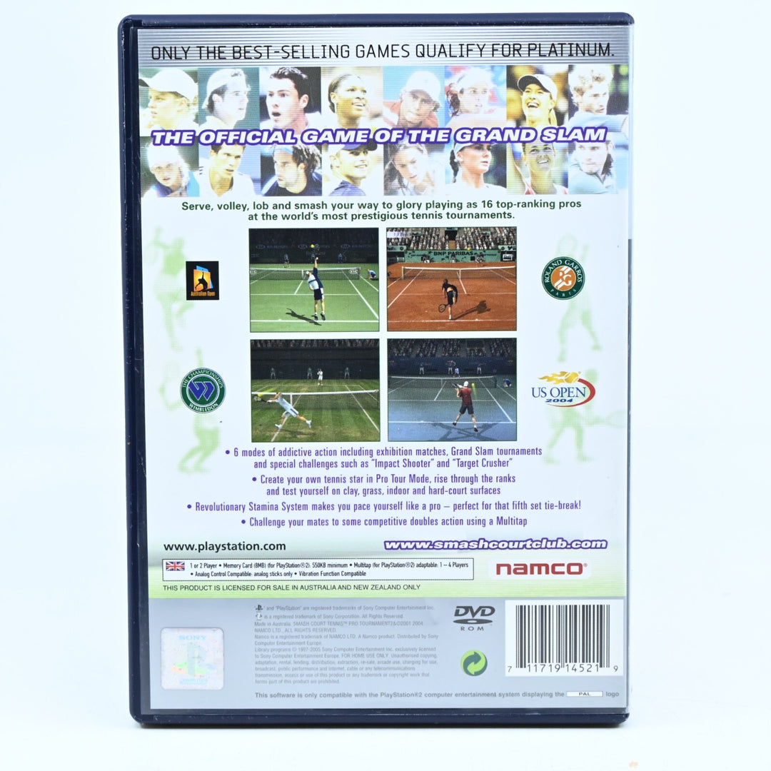 Smash Court Tennis Pro Tournament 2 - Sony Playstation 2 / PS2 Game + Manual