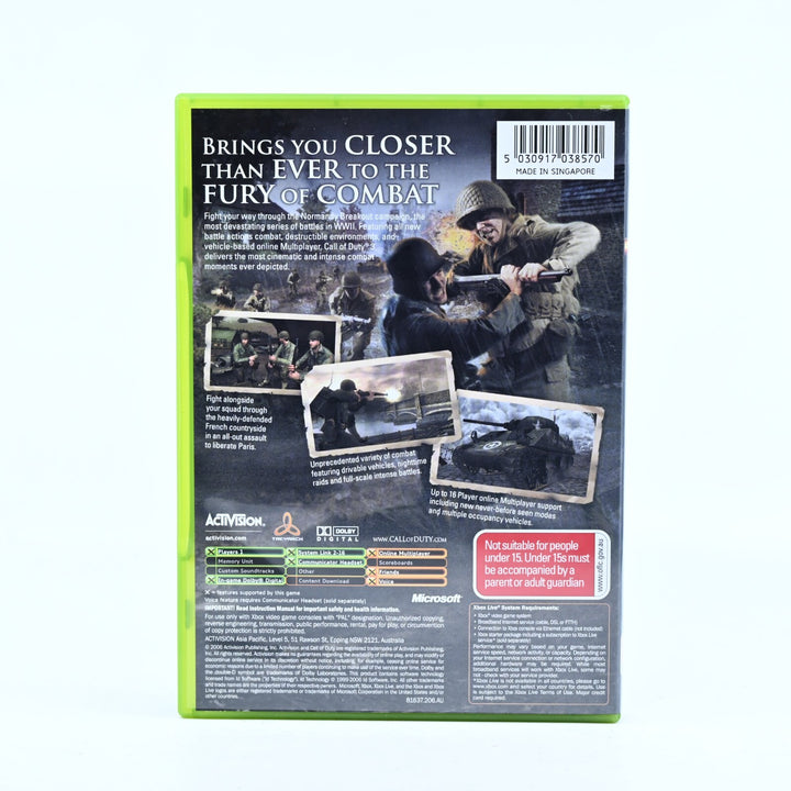 Call of Duty 3 - Original Xbox Game + Manual - PAL - MINT DISC!