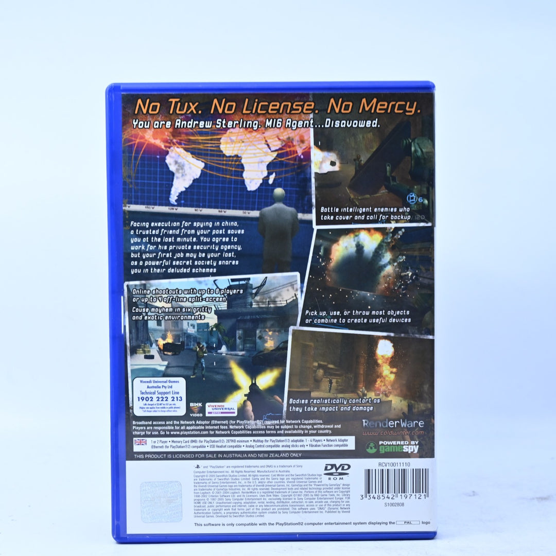 Cold Winter - Sony Playstation 2 / PS2 Game + Manual - PAL - MINT DISC!