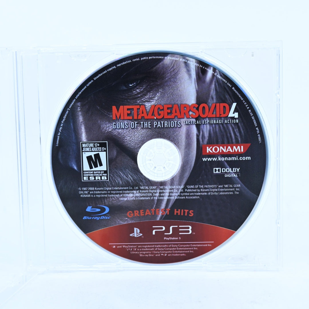 Metal Gear Solid 4: Guns of The Patriots - PS3 Game - Disc Only - MINT DISC!