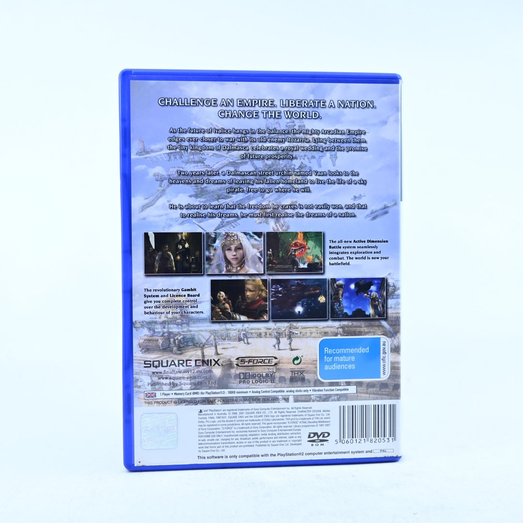Final Fantasy XII - Sony Playstation 2 / PS2 Game + Manual - PAL - MINT DISC!