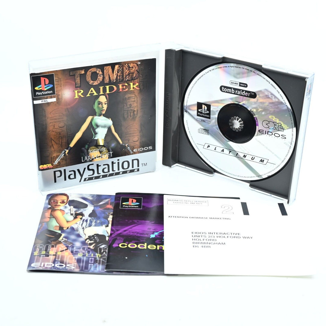 Tomb Raider + Manual- Sony Playstation 1 / PS1 Game - PAL - MINT DISC!