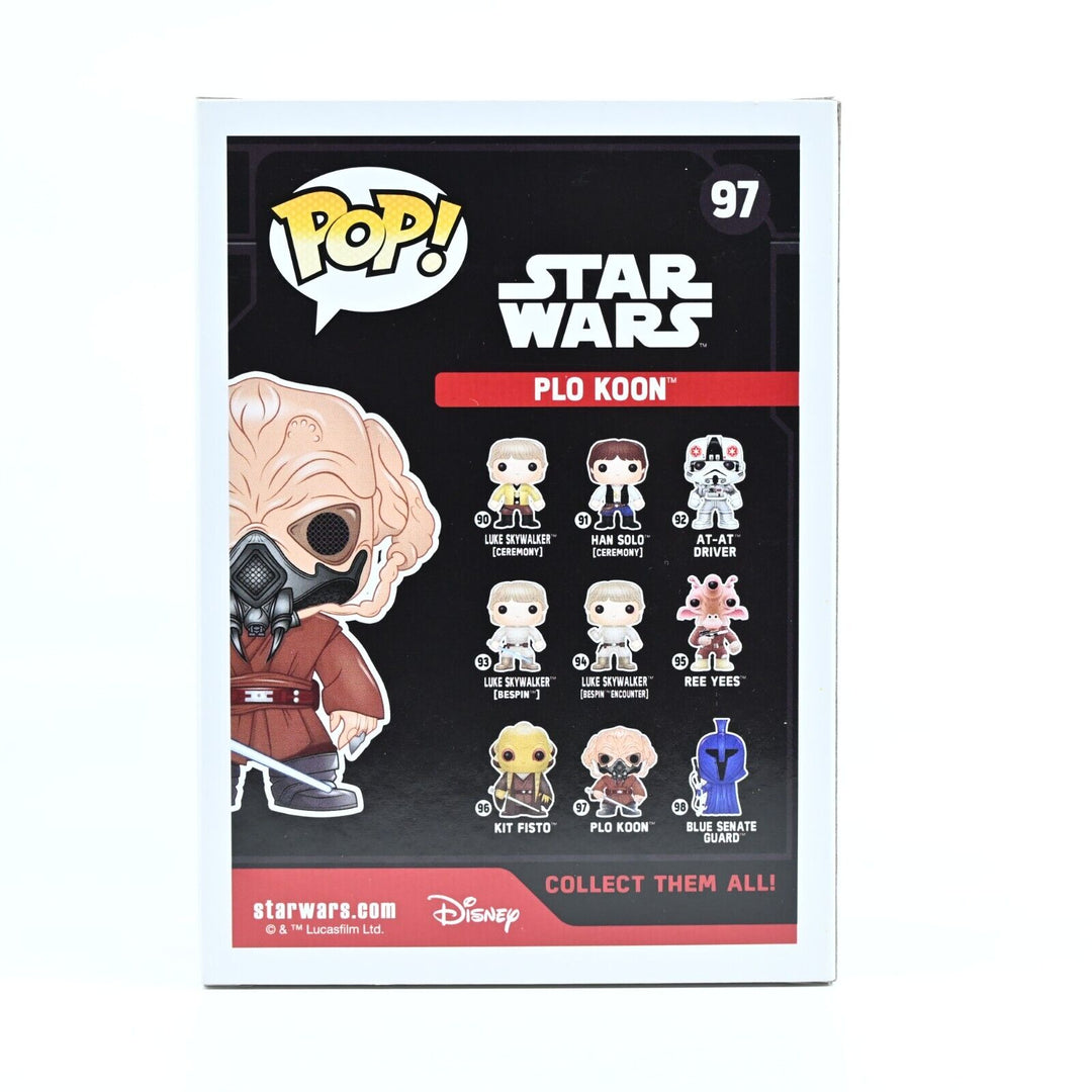 AS NEW! Plo Koon - Star Wars Funko POP Vinyl #97 - FREE POST!