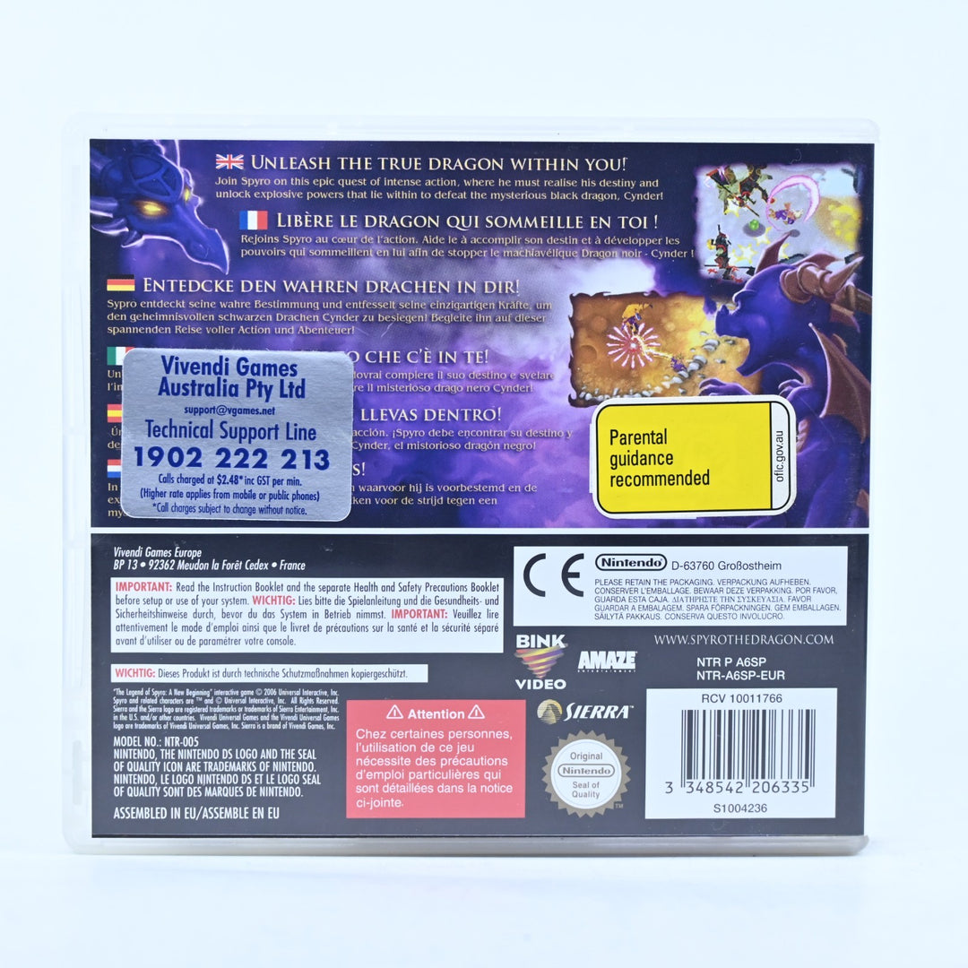 The Legend of Spyro: A New Beginning - Nintendo DS Game - PAL + Manual