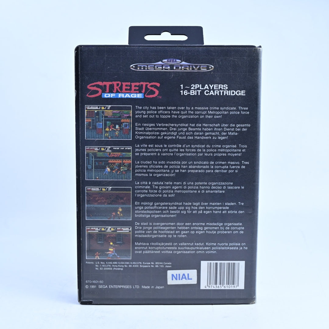 Streets of Rage - Sega Mega Drive Game - No Manual - PAL - FREE POST!
