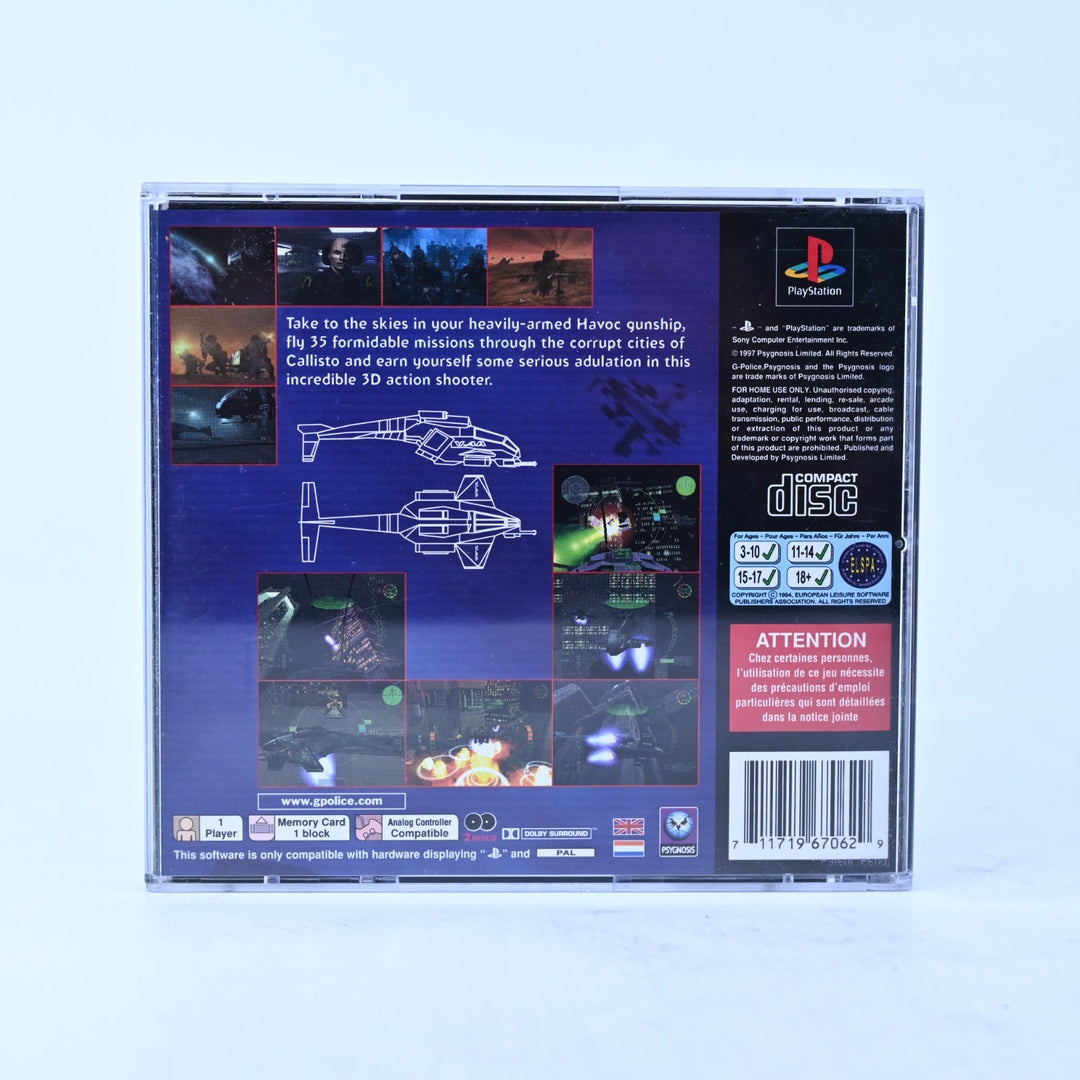 G-Police - Sony Playstation 1 / PS1 Game + Manual - PAL - MINT DISC!