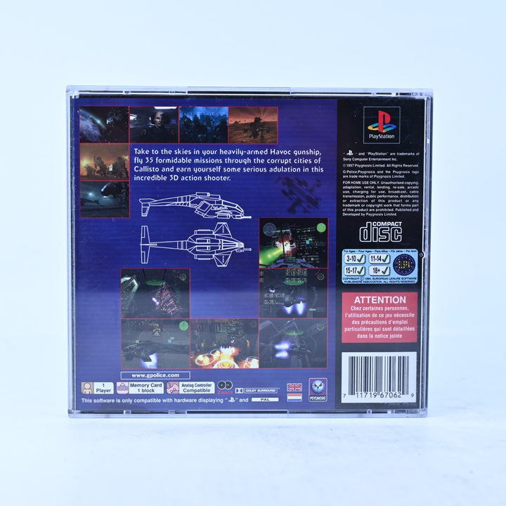 G-Police - Sony Playstation 1 / PS1 Game + Manual - PAL - MINT DISC!