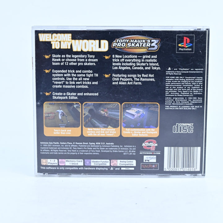 Tony Hawk's Pro Skater 3 - Sony Playstation 1 / PS1 Game + Manual - PAL