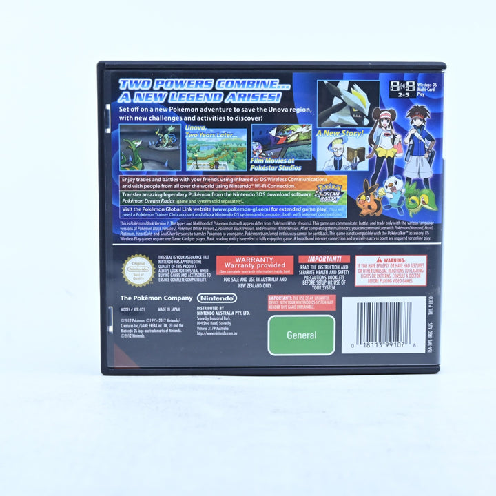 Pokemon Black 2 - Nintendo DS Game - PAL + Manual - FREE POST!