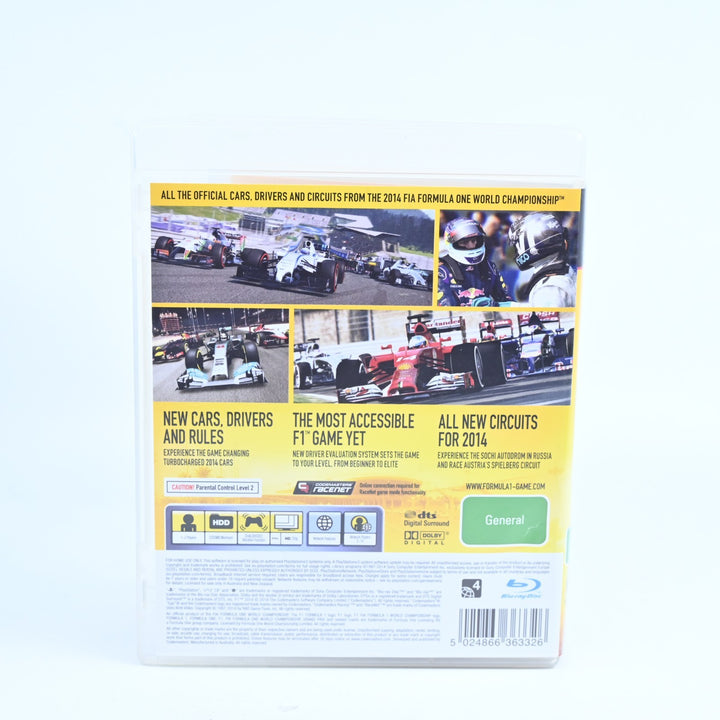 F1 Formula 1 2014 - Sony Playstation 3 / PS3 Game + Manual - FREE POST!